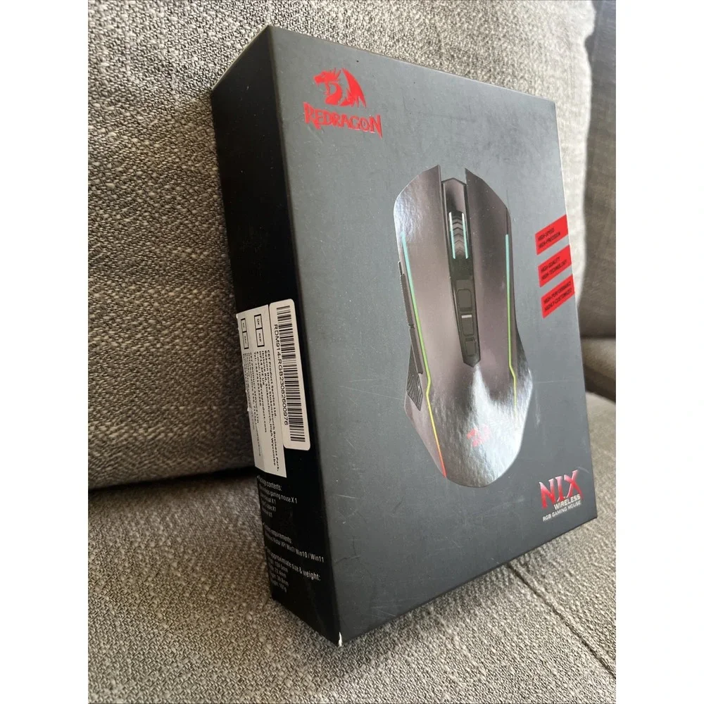 NEW Redragon NIX M914-RGB Black Light Mode Switch Key Wireless RGB Gaming Mouse